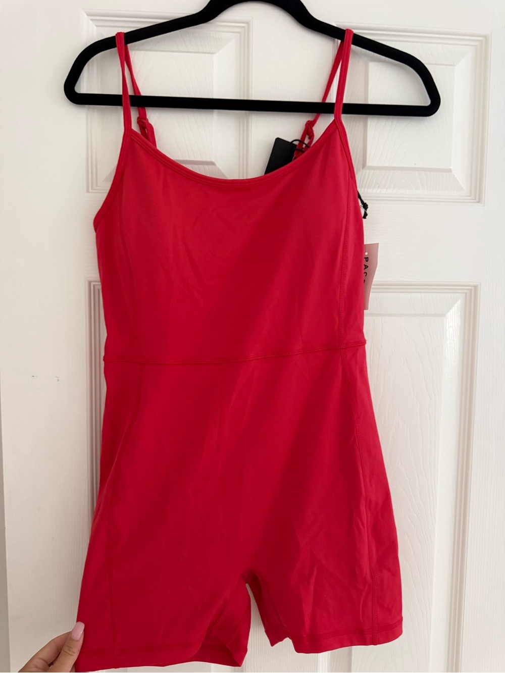PacSun Coral Red One-Piece Active Romper